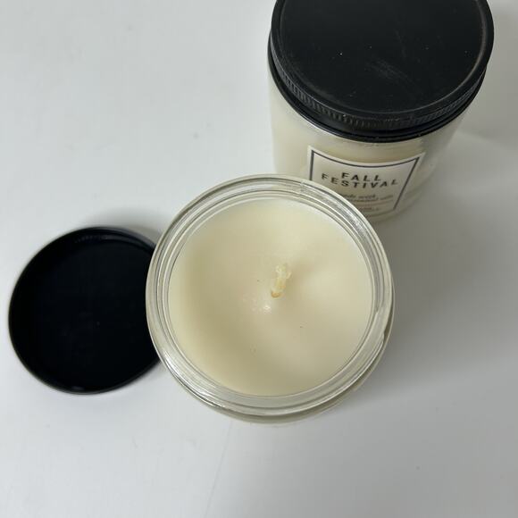 Bath & Body Works Fall Festival Single Wick 7 oz White Jar Candle - Picture 5 of 5